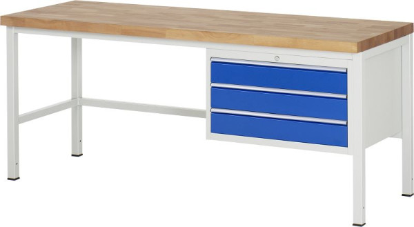 RAU Werkbank Serie 8000 - Modell 8227, B2000 x T700 x H840 mm, 13-8227A1-207B4S.11
