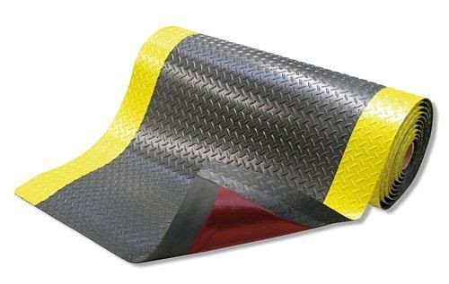 DENIOS Anti-Ermüdungsbelag CT 6.9, Matte 0,6 x 0,9 m, schwarz/gelb, 123372