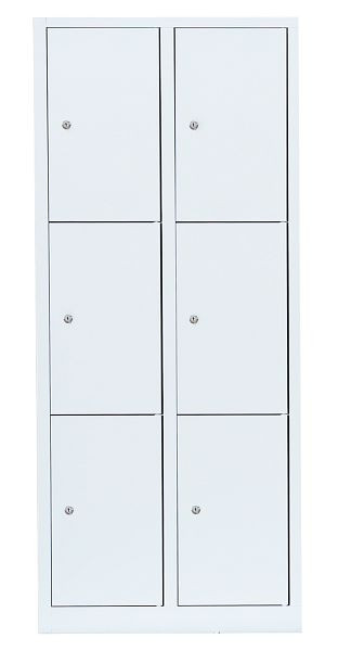 Lüllmann Stahl-Fächerschrank, 1800 x 800 x 500 mm, Signalweiß/Signalweiß, 523327