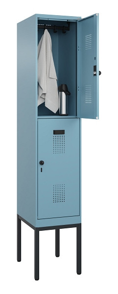 C+P Doppelstock-Spind Evolo PLUS, Gestell, 2 Fächer, 2120x400x500mm, 0010/0010, Drehriegel, 0493307-12 S10021