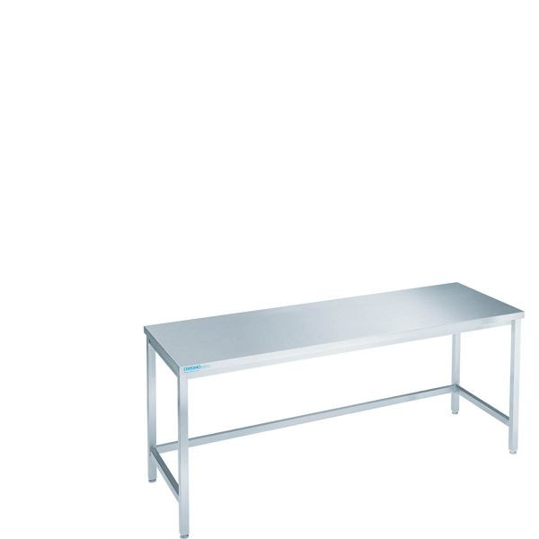 CHROMOnorm Arbeitstisch, offen, Tiefe 700mm, Tischplatte allseits abgekantet, TO0710A0000