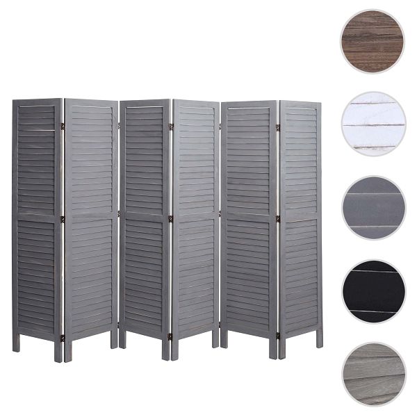 Mendler Paravent HWCG30 Trennwand Sichtschutz Raumteiler ShabbyLook