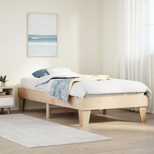 vidaXL Massivholzbett ohne Matratze 100x200 cm Kiefernholz, 855361