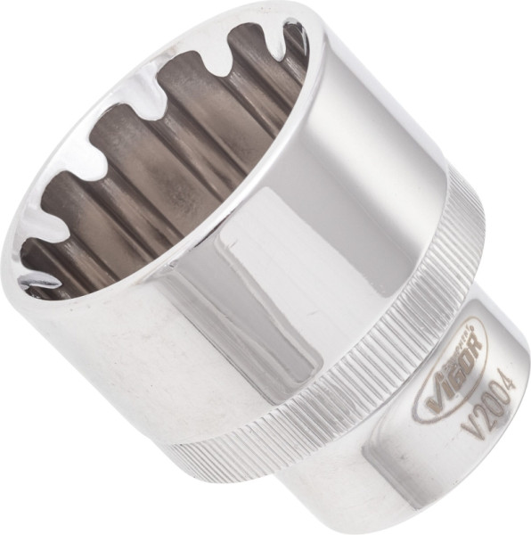 VIGOR Multiprofil Steckschlüsseleinsatz, Vierkant hohl 12,5 mm (1/2 Zoll), Multiprofil, 32 mm, V2004