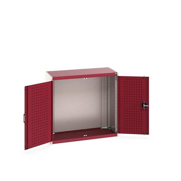 bott cubio Flügeltürschrank, BxTxH: 1050x525x1000mm, RAL 7035/3004, Purpurrot, 40013013.24V