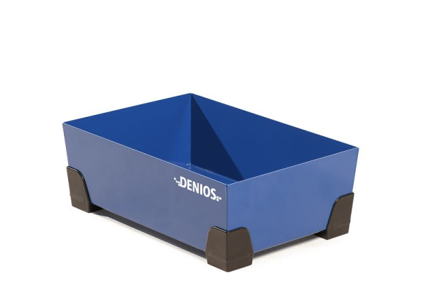 DENIOS Kleingebindewanne aus Stahl, 30 Liter Auffangvolumen, 584 x 392 x 200 mm, 328376