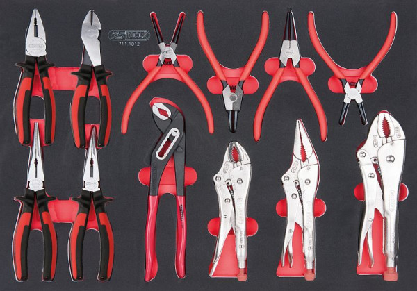 KS Tools SCS Zangen-Satz, 12-teilig in 1/1 Systemeinlage, 711.1012