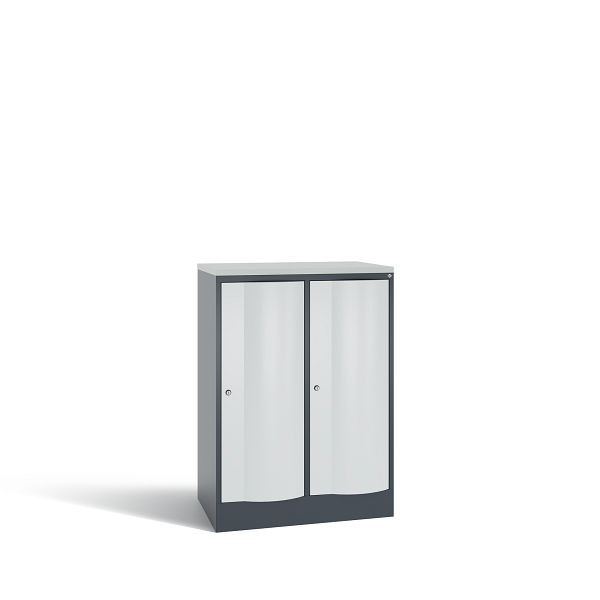 C+P Spind Resisto, 2 Abteile, H1077xB772xT540 mm, Anthrazit/Grau/DBS Hellgrau, 8271-272 S10119