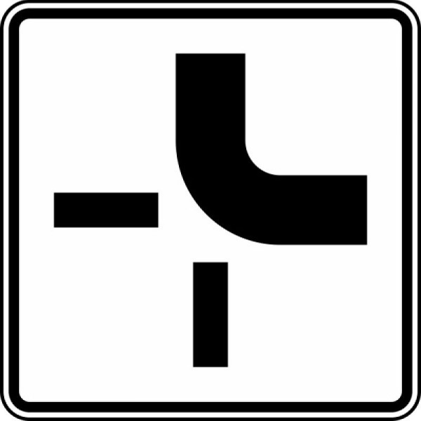 Stein HGS Verlauf der Vorfahrtstraße Nr. 1002-21, 420x420mm /RA2/Alform, 1002-21-122