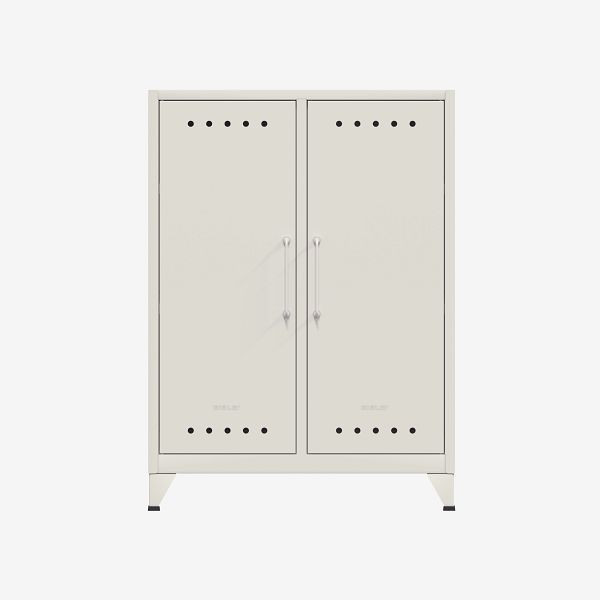 Bisley Fern Middle Sideboard, mit zwei festen Fachböden, verkehrsweiß (696), FERMID696