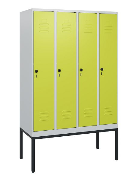 C+P Umkleidespind Classic PLUS, Gestell, 4 Abteile, 1950x1200x500mm, 7035/0024, Drehriegel, 0800305-40 S10010