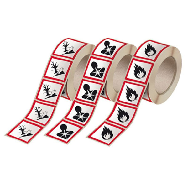 Stein HGS GHS-Gefahrstoffsymbole, VE: 500 Stück auf Rolle, Gesundheitsschädlich, 31.b1042