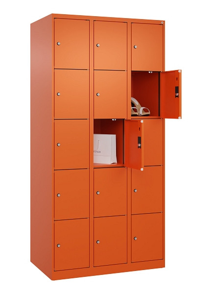 C+P Schließfachschrank Evolo PLUS, 15 Fächer, 1850x900x500mm, 2004/2004, 049000-305 S10023