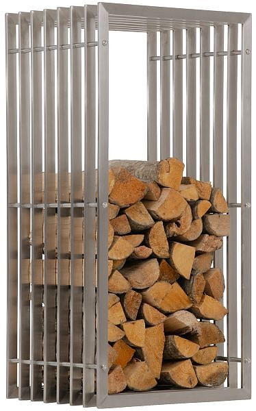 CLP Kaminholzständer Irving 40x50x100 mm, edelstahl, 15384869