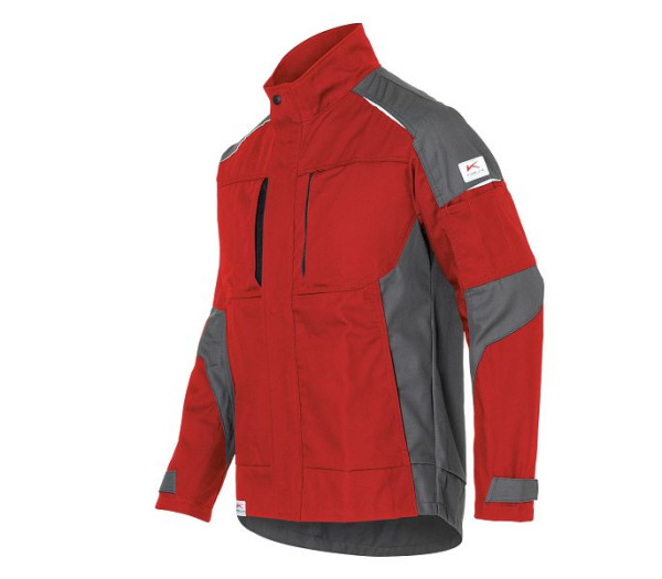 Kübler ACTIVIQ cotton+ Jacke, Farbe: mittelrot/anthrazit, Größe: XS, 1250 3421-5597-XS