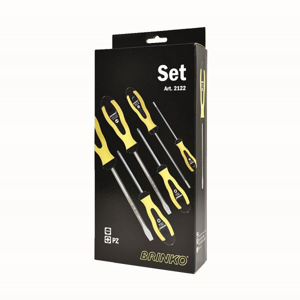 BRINKO Schraubendreher-Set 6-teilig, Schraubendreherset, 2122