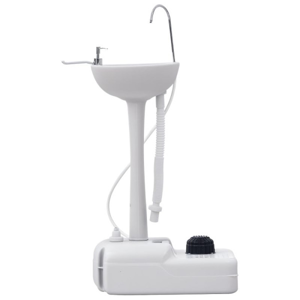 Outsunny Waschbecken Handwaschbecken Mobiles Waschbecken, tragbar, inkl. Rädern, 51 cm x 33,5 cm x 103cm, A20-083