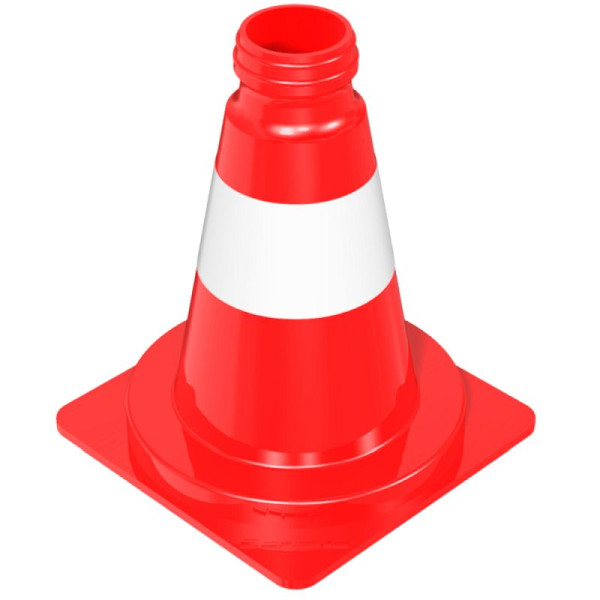 Stein HGS Leitkegel aus PVC, Höhe 200 mm, orange-weiß, tagesleuchtend, 12349