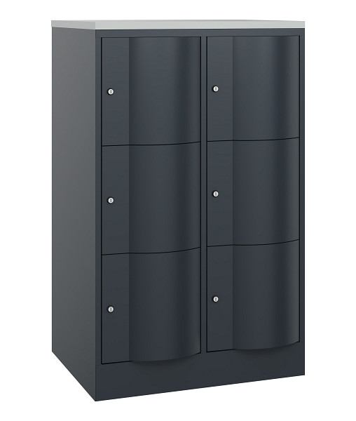 C+P XL-Schließfachschrank Resisto, H1255xB772xT640mm, 7016/7016, 8573-273 S10179