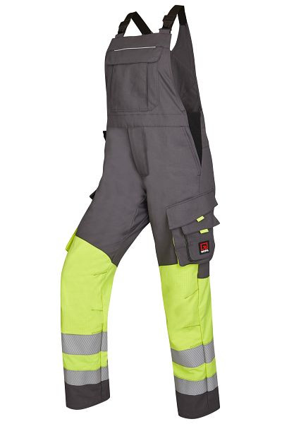 ROFA Latzhose 4592536 APC 1 - APC 2, Größe 58, Farbe 424-grau-leuchtgelb, 4592536-424-58