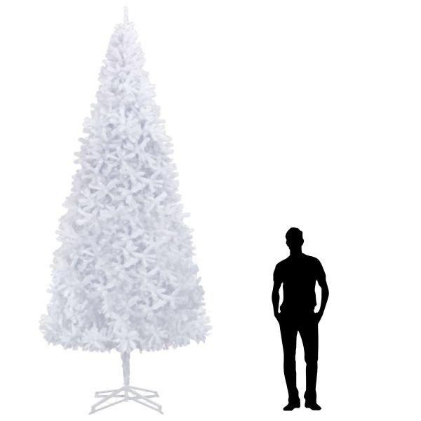 vidaXL Künstlicher Weihnachtsbaum 400 cm Weiß, extra groß, 284294