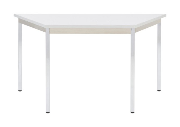 Bisley MULTI Desking Mehrzwecktisch, Trapez, verchromt, 25 mm, Dekor G grau, H 740 x B 1400 x T 700 mm, MTC25T1407G399