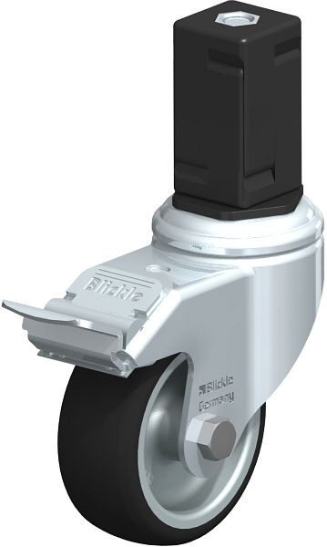 Blickle LKRA-PATH 80G-11-FI-EV17 Apparate-Lenkrolle mit Expander & Feststeller, Thermoplastisches Polyurethan, Grau, 848691