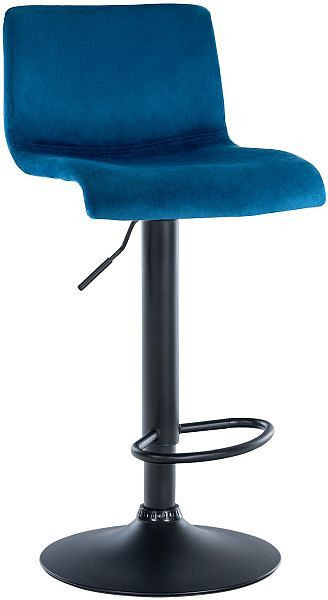 CLP Barhocker Hoover Samt B, blau, 327041, 4255716370626