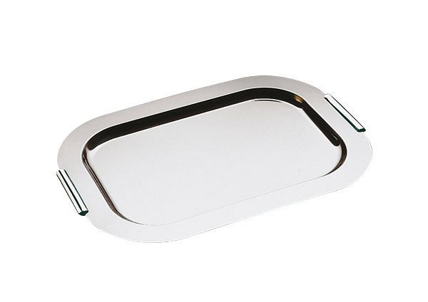 APS Tablett -FINESSE-, 44 x 31 cm, 18/0 Edelstahl, verchromte Messing-Griffe, 01712