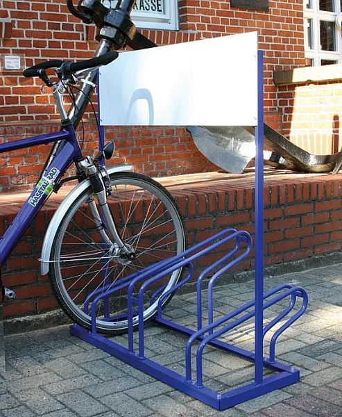 Rasti LONZA Fahrradständer, mit 3 einseitig nutzbaren Einstellplätzen und neutraler Werbefläche, F24316
