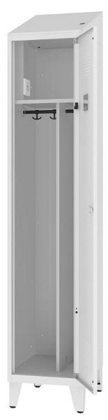 Eurobox Umkleidespind Strom, 1 Abteil, mit Steckdose, 400 mm mit Füßen, 1001-040101