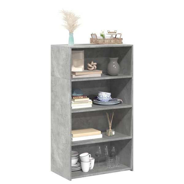 vidaXL Highboard Betongrau 70x41x124 cm Holzwerkstoff, 846407
