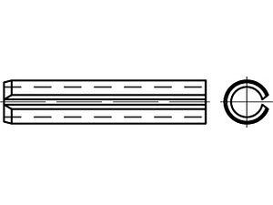 Spannstifte DIN 7346 Federstahl 12 x 30 VE=S (50 Stück)
