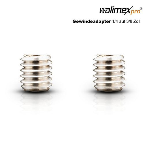 Walimex pro Gewindeadapter 1/4 auf 3/8 Zoll Innengewinde, 1012377