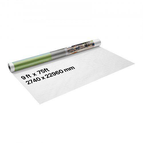 VEVOR Hausfolie, 2,74x22,9 m, 0,13 mm dick, strapazierfähige Dampfsperrfolie, reißfest, für Wohn- und Gewerbebauten, weiß, FSTQM9FT75FT4A5KQ001V0