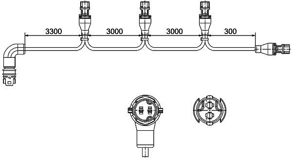 HELLA Anschlussleitung, Seitenmarkierungsleuchte, EasyConn, ADR/GGVS, 8KB 340 820-411