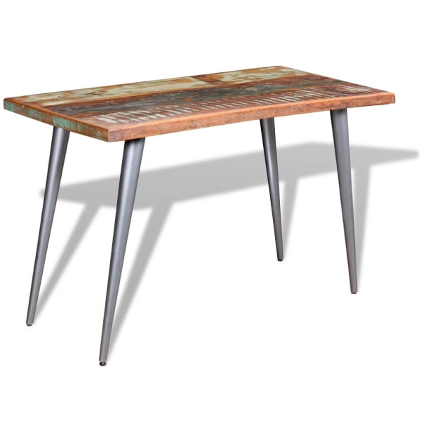 vidaXL Esstisch Altholz Massiv 120x60x76 cm, Mehrfarbig, 244242