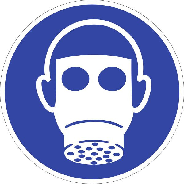 Moedel Atemschutz benutzen ISO 7010, Aluminium, Ø 600 mm, 51765