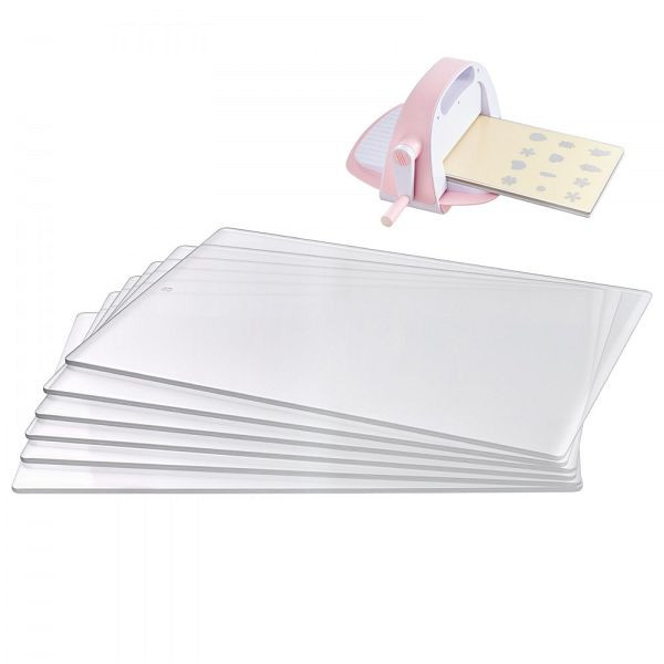 VEVOR 6er-Pack Stanzplatten 308x216x3 mm, Polycarbonat, für Stanzmaschine KM-1885, Scrapbooking, Transparent, DPPJ9INCHSD04GEA8001V0