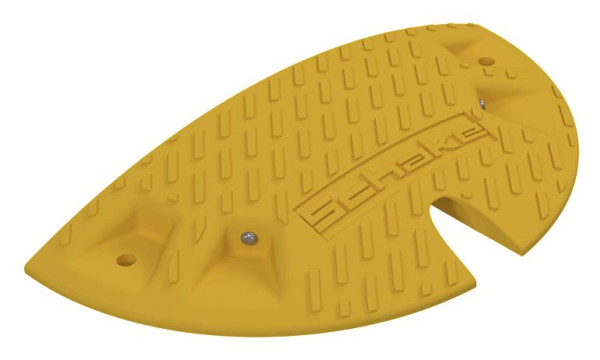 Schake Bodenschwelle aus Recycling, Endstück, gelb, Höhe: 50 mm, 3392-51E