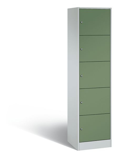 C+P Schließfachschrank Serie 8070, H1950xB460xT480 mm, Grau/Resedagrün, 82700-10 S10064