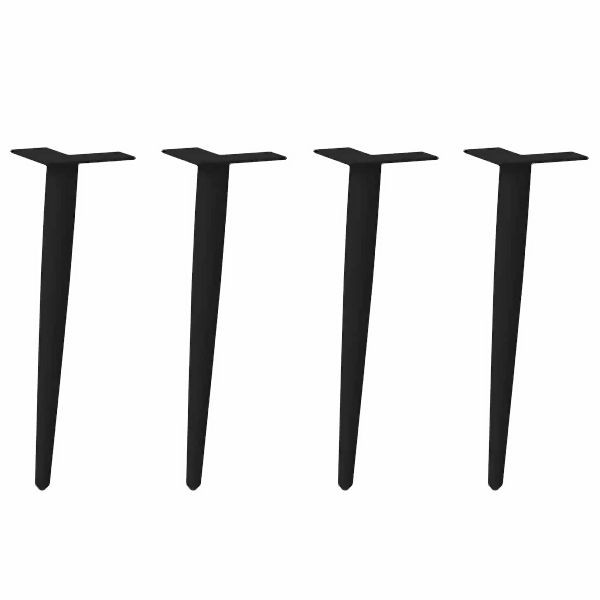 vidaXL Couchtischbeine Konische Form 4 Stück Schwarz 42-43 cm Stahl, 4012512