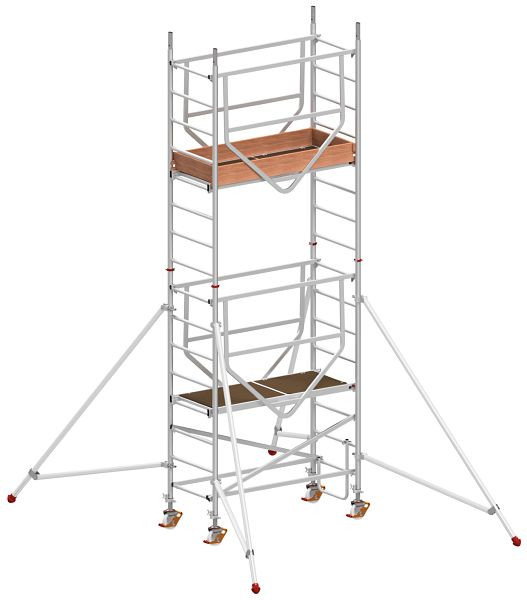 HYMER Fahrgerüst ADVANCED SAFE-T nach DIN EN 1004, Modul 1 + 2, Rahmenteilbreite 0,72 m, Bühnenlänge 1,58 m, Reichhöhe 5,25 m, 707005