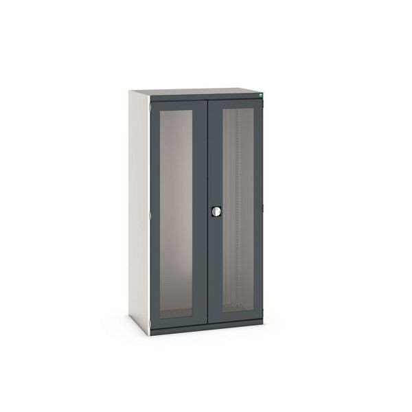 bott cubio Sichtfensterschrank, BxTxH: 1050x525x2000mm, RAL 7035/7016, Anthrazitgrau, 40013023.19V