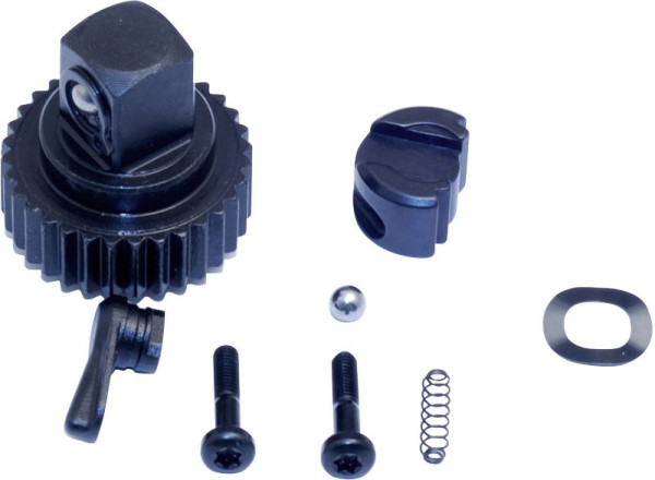Hazet Ersatzteil Satz Knarr-Rad, 12,5 = 1/2" Außen-Vierkant bestehend aus: Knarr-Rad, Sperrstück, Schalthebel, Schrauben, Kugel, Federscheibe, 6403-1/9