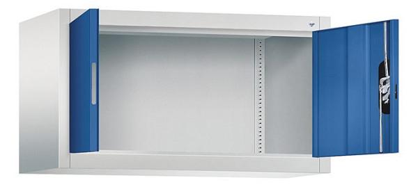 C+P Aufsatzschrank Acurado, H500xB930xT400mm, Farbe: Lichtgrau / Enzianblau, Muldengriff, 9264-000 S10219