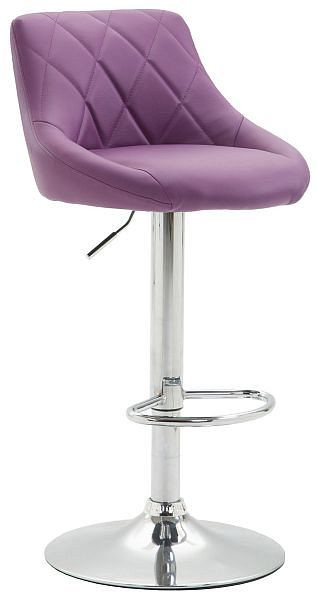 CLP Barhocker Lazio Kunstleder chrom, lila, 102287336