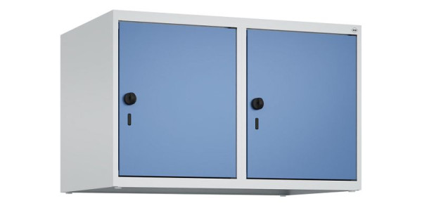 C+P Schrankaufsatz Classic PLUS, Aufsatzschrank, 7035/5023, Drehriegel, 500x800x500mm, 2 Abteile, 080090-22 S10005