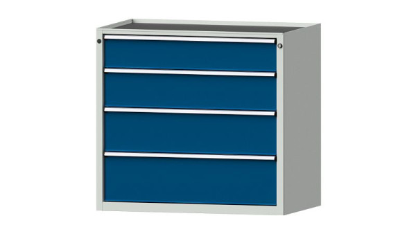 ANKE Werkbänke Schubladenschrank, Modell 3003 V, 1060 x 675 x 980 mm, RAL 7035/5010, Wanne, 611.404