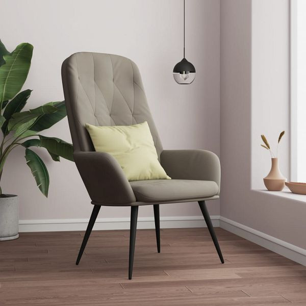 vidaXL Relaxsessel Hellgrau Samt, 341194, 8720286821381
